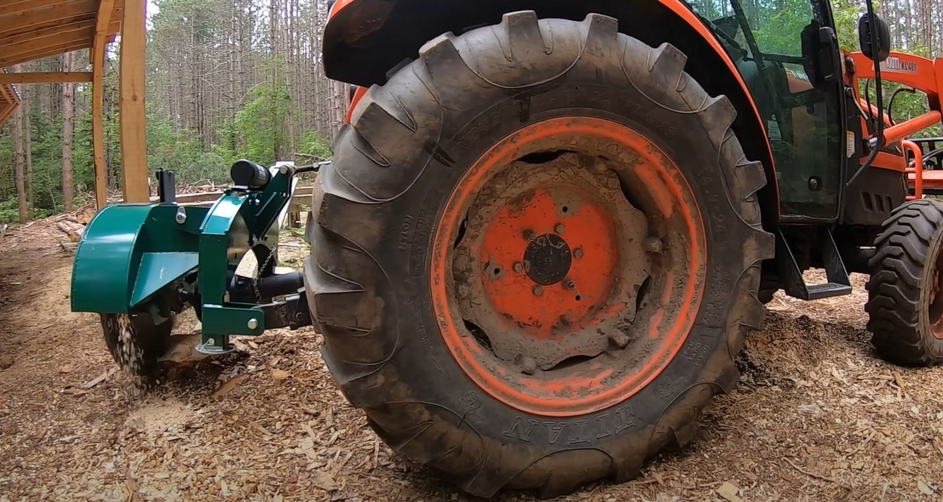 Professional tree service equipment ready for work in Lombard Heavy duty tree service equipment including tractors and professional machinery